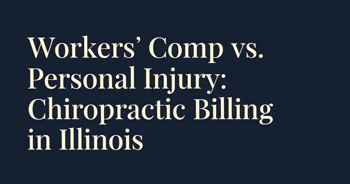 Workers' Comp vs. Personal Injury: How Chiropractic Billing Differs in Illinois